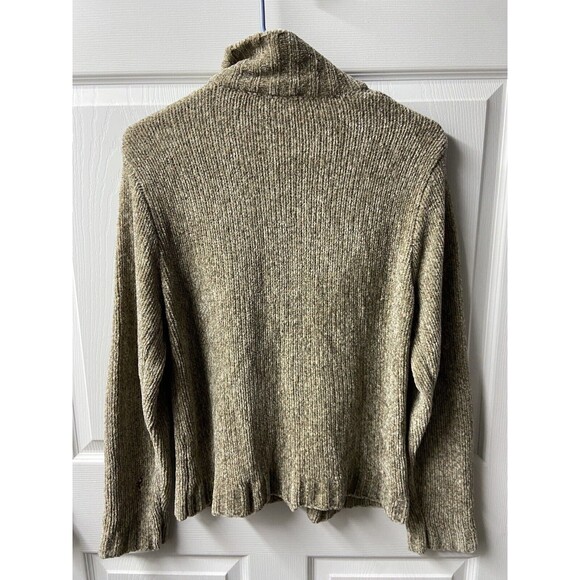 Croft & Barrow  Sweater Womens M Tan Soft Full Zip Mock Neck Cardigan - Picture 3 of 7